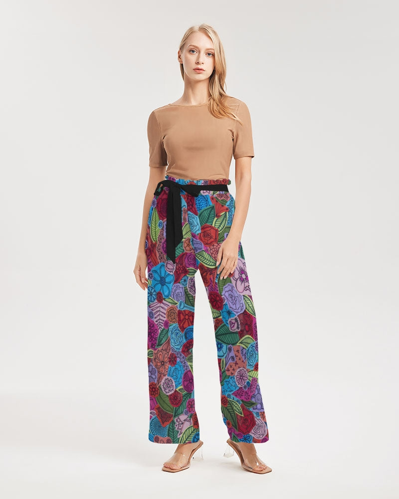 Les Fleurs Women's High-Rise Wide Leg Pants