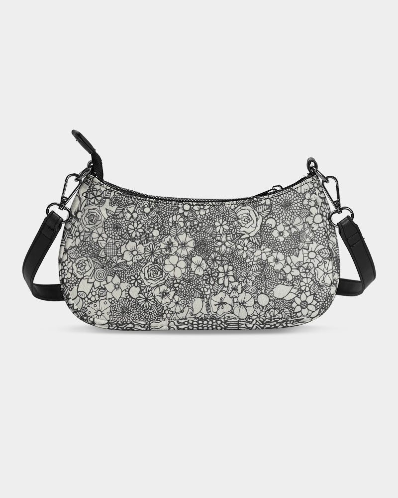 Floral Mini - B&W Petite Canvas Pouch