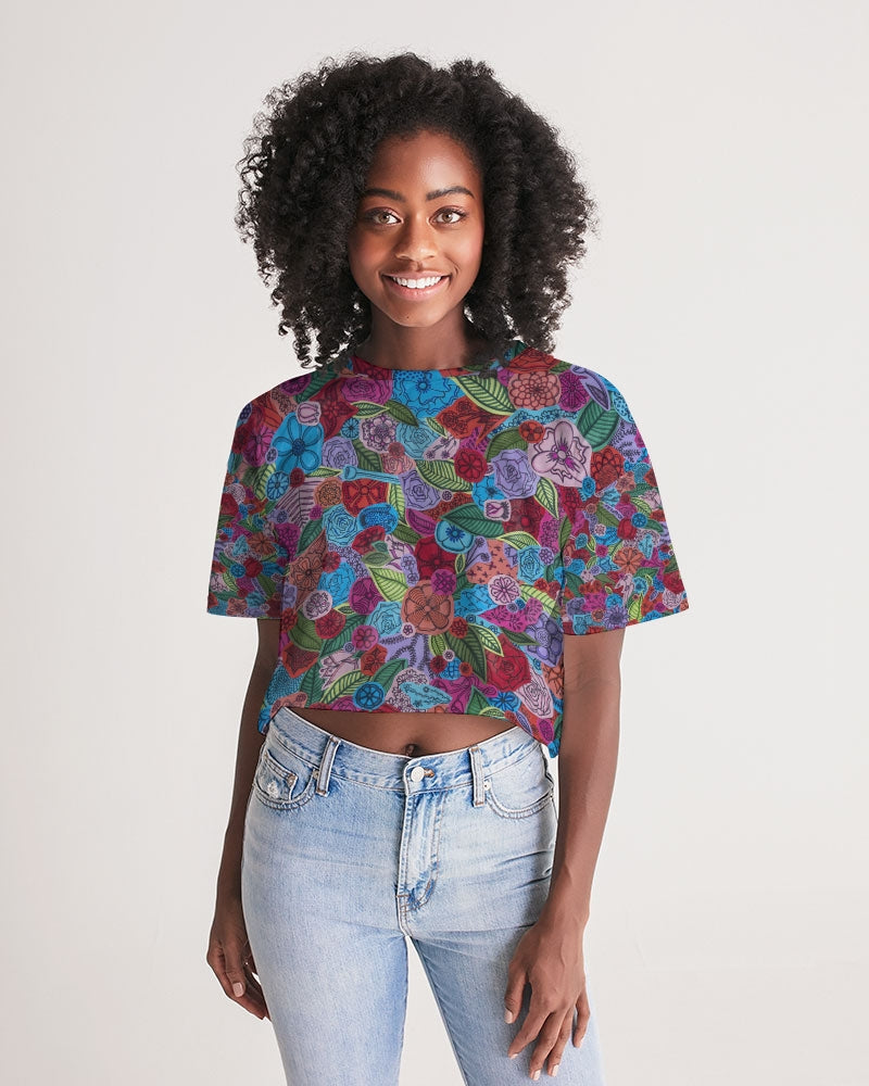 Les Fleurs Women's Lounge Cropped Tee