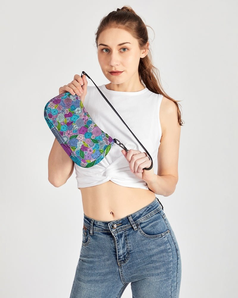 Les Fleurs Violettes Petite Canvas Pouch