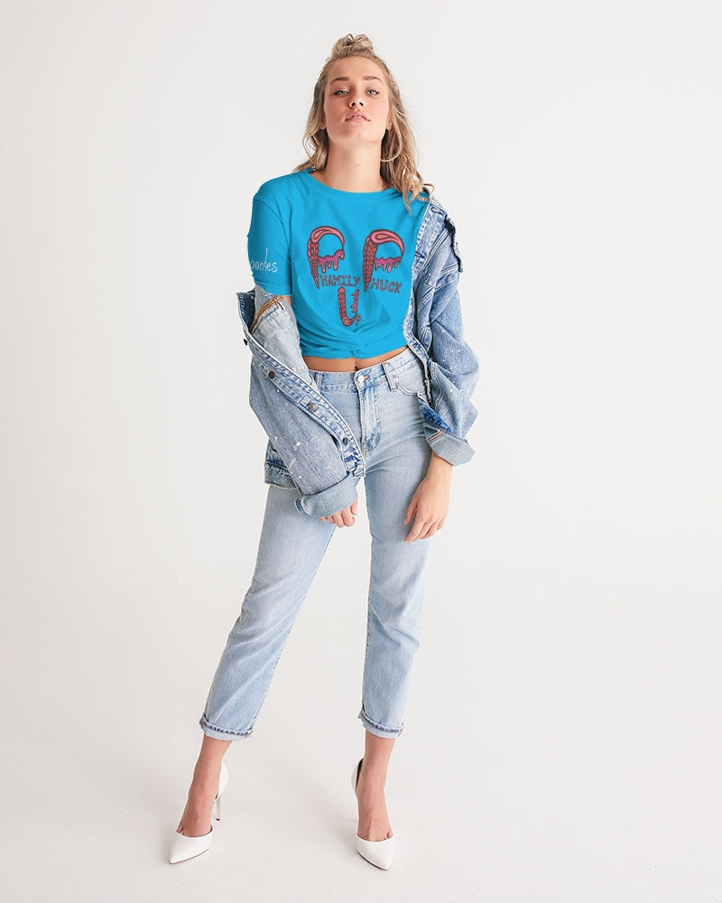 Phamily Phuck Up Women's Twist-Front Cropped Tee