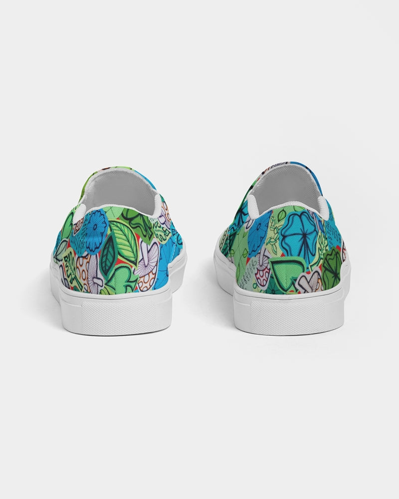 Fleurs et Trèfles Women's Slip-On Canvas Shoe