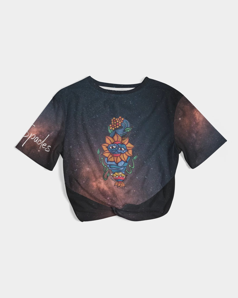 Galaxy 2 Women's Twist-Front Cropped Tee