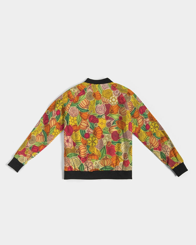 Citrouilles et Fleurs Women's Bomber Jacket