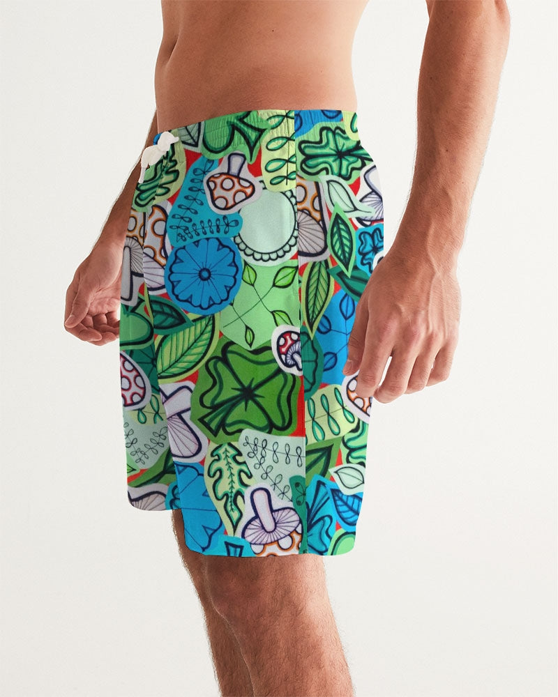 Fleurs et Trèfles Men's Swim Trunk