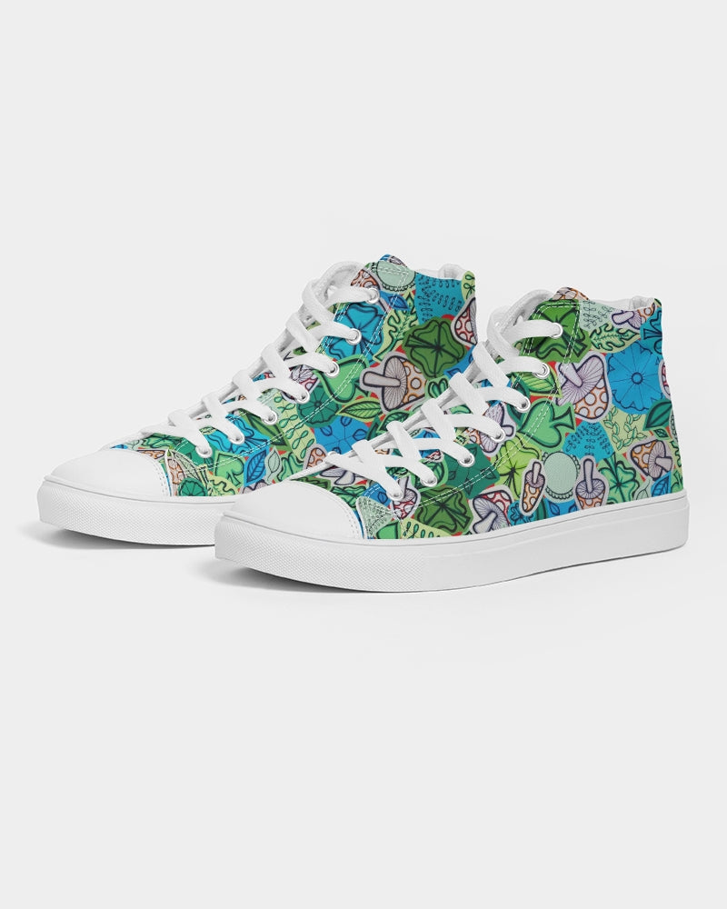 Fleurs et Trèfles Women's Hightop Canvas Shoe