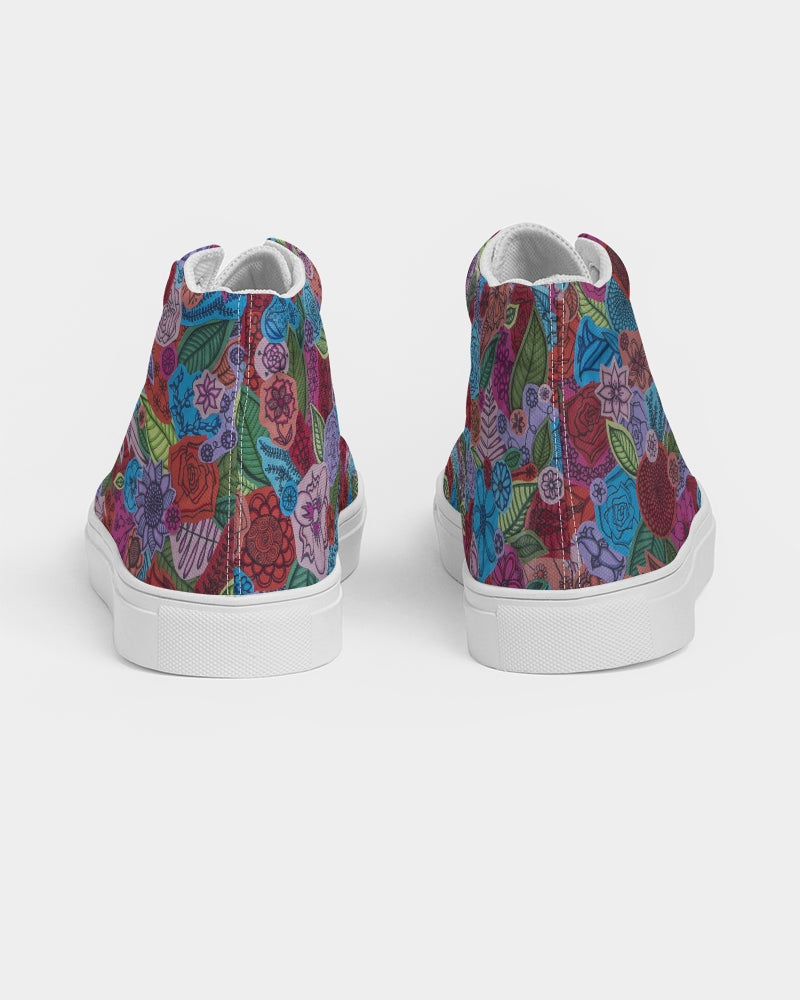 Les Fleurs Women's Hightop Canvas Shoe