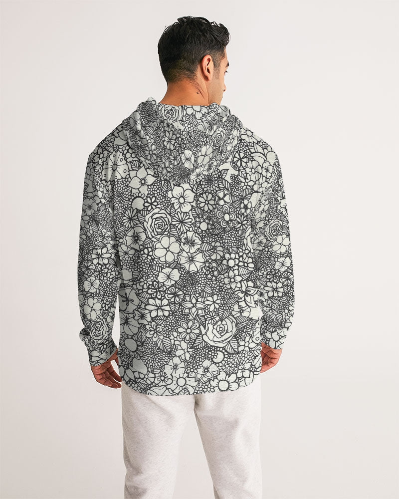 Floral Mini - B&W Men's Hoodie