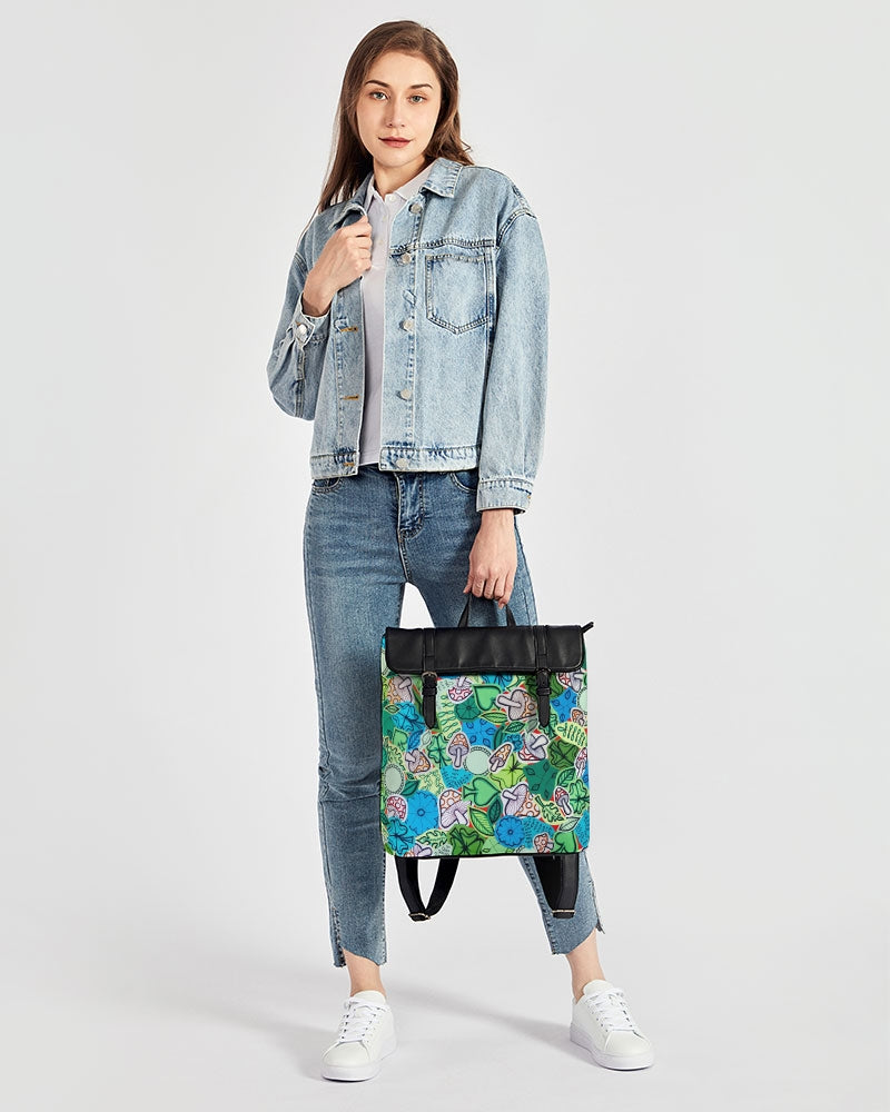 Fleurs et Trèfles Casual Flap Backpack