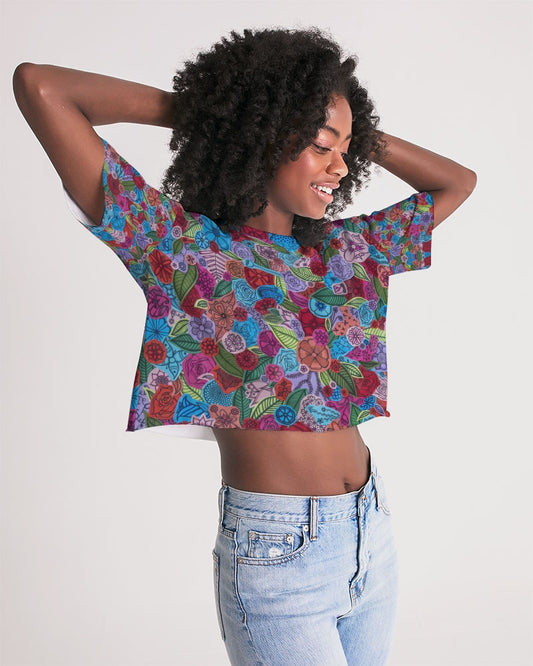 Les Fleurs Women's Lounge Cropped Tee