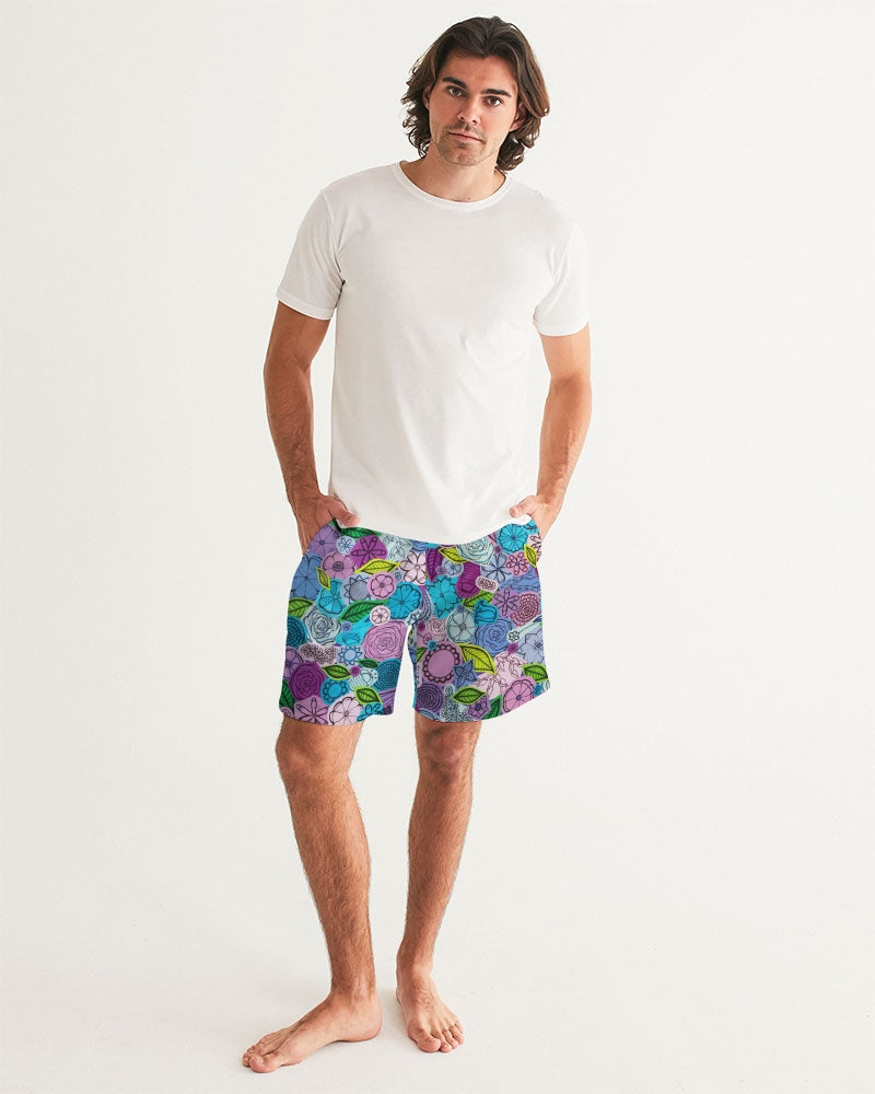 Les Fleurs Violettes Men's Swim Trunk