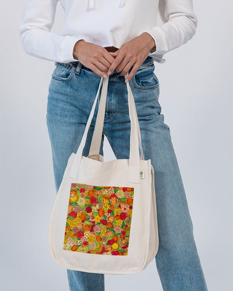 Citrouilles et Fleurs Organic Cotton Canvas Market Tote | Econscious