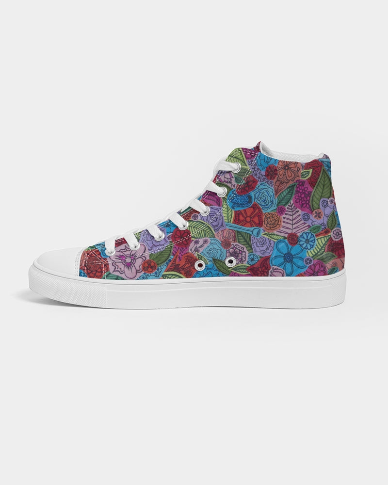 Les Fleurs Women's Hightop Canvas Shoe