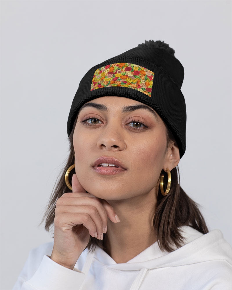 Citrouilles et Fleurs Pom-Pom Knit Beanie | Sportsman