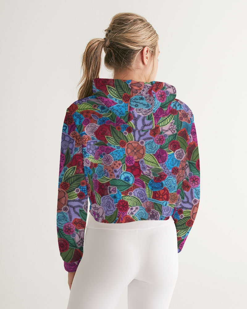 Les Fleurs Women's Cropped Hoodie