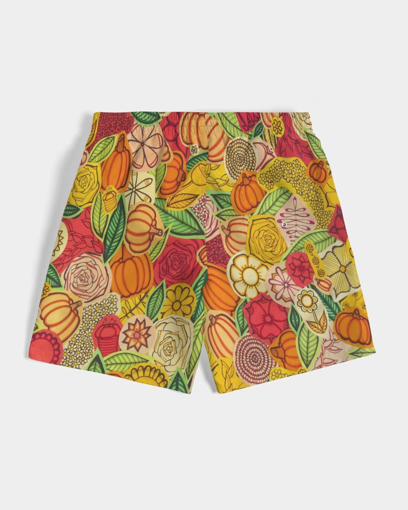 Citrouilles et Fleurs Men's Swim Trunk