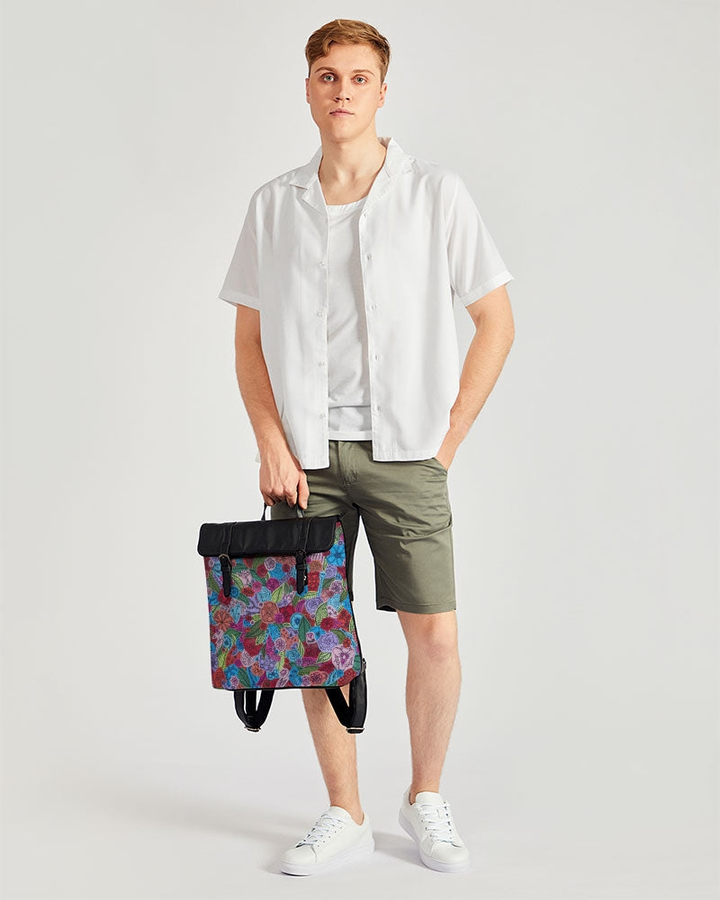 Les Fleurs Casual Flap Backpack