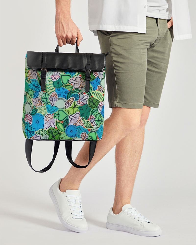 Fleurs et Trèfles Casual Flap Backpack