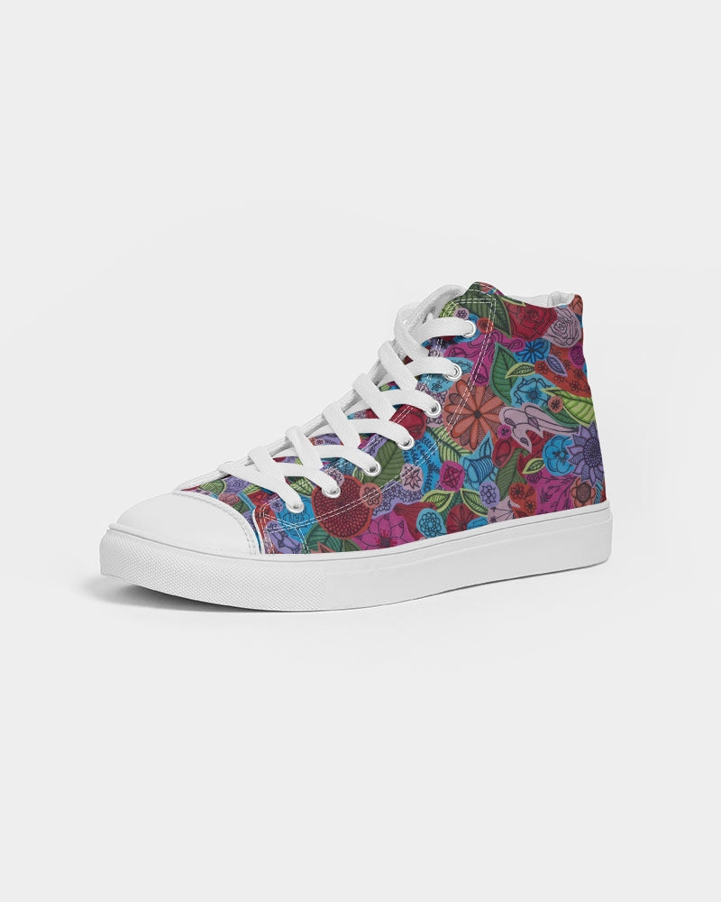 Les Fleurs Women's Hightop Canvas Shoe