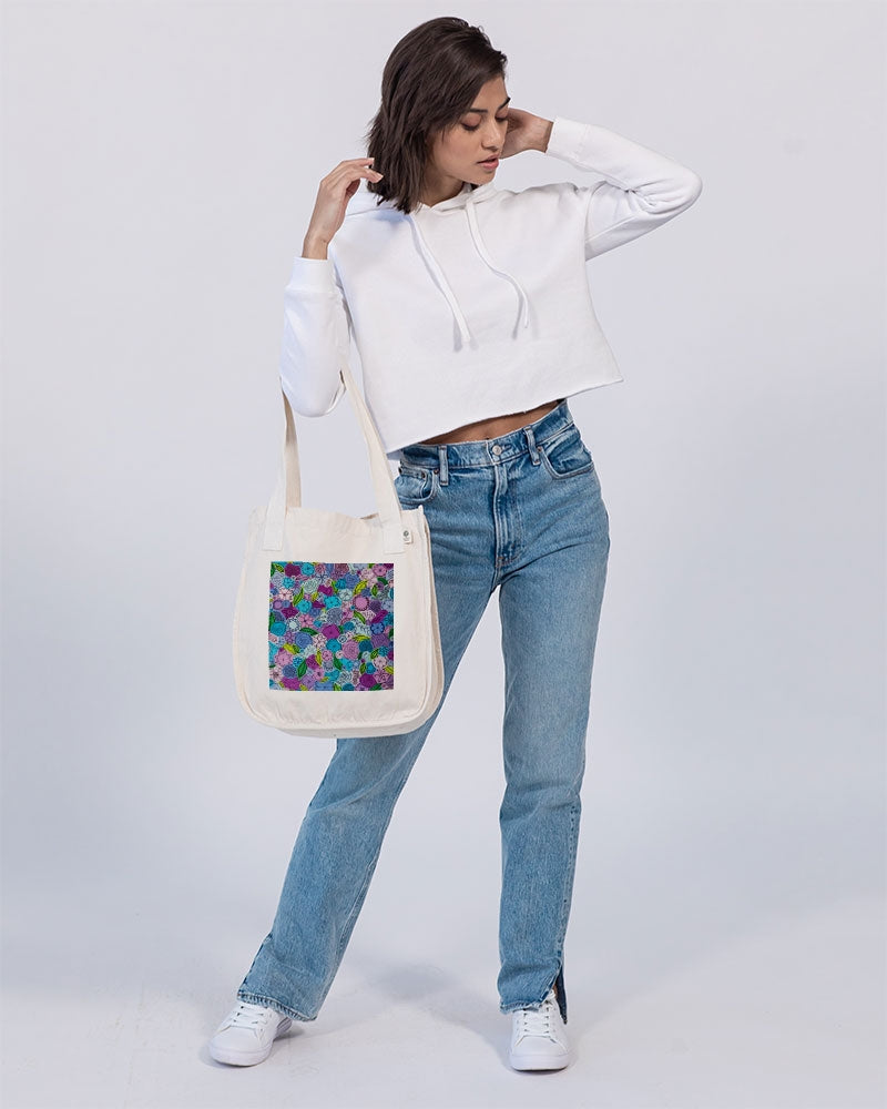 Les Fleurs Violettes Organic Cotton Canvas Market Tote | Econscious