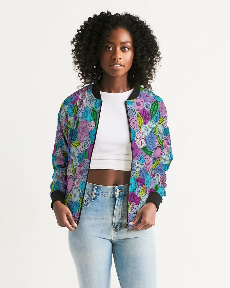 Les Fleurs Violettes Women's Bomber Jacket