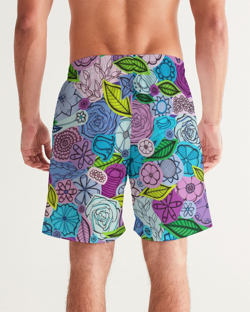 Les Fleurs Violettes Men's Swim Trunk