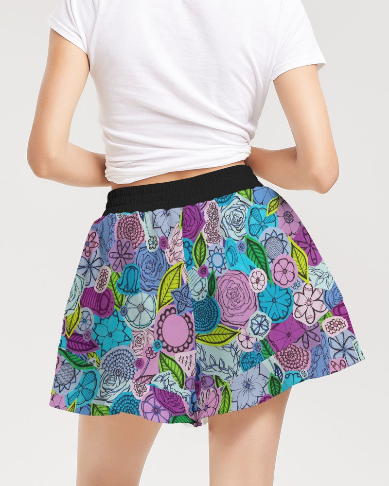 Les Fleurs Violettes Women's Ruffle Shorts