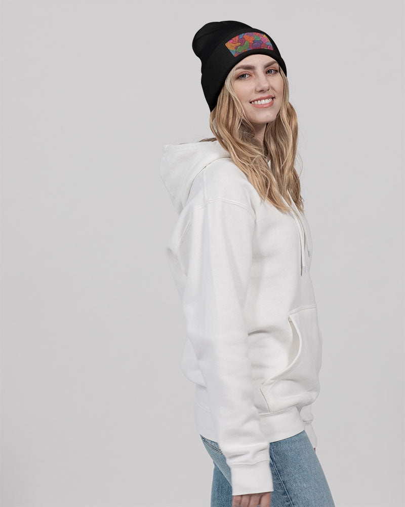 Curled Solid Knit Beanie | Sportsman