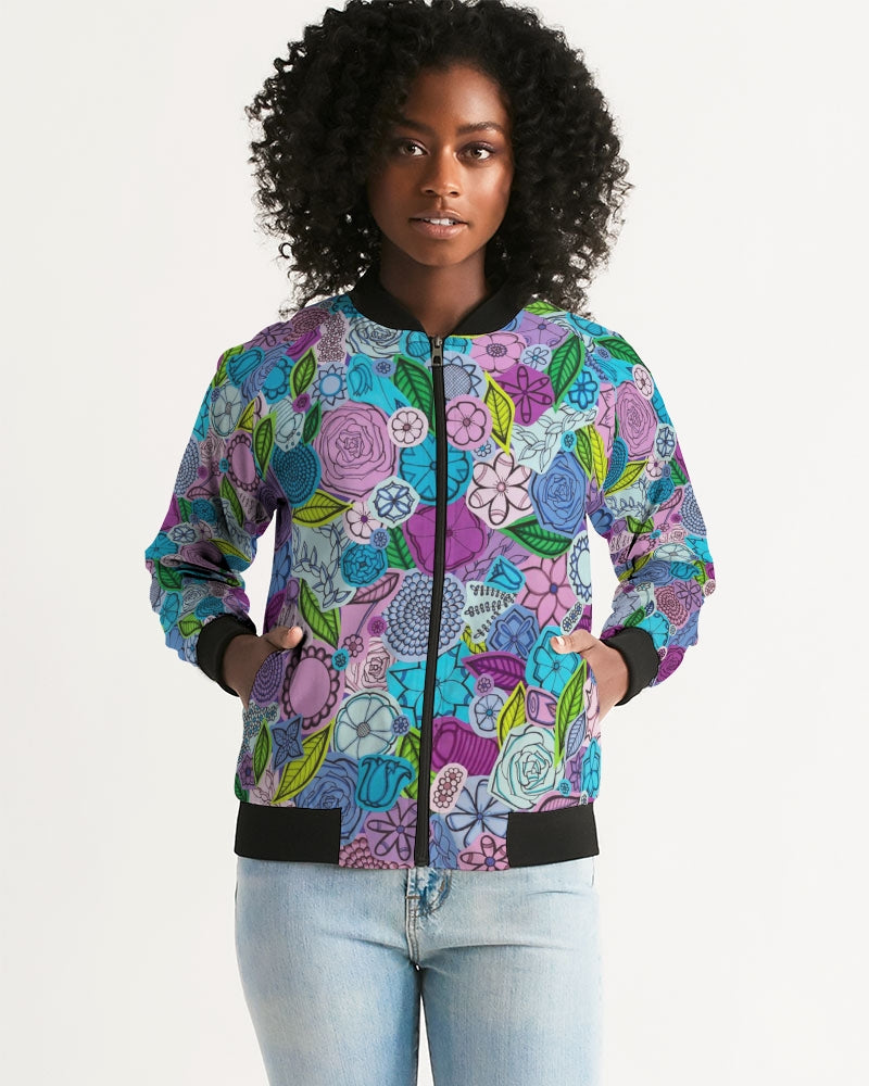 Les Fleurs Violettes Women's Bomber Jacket