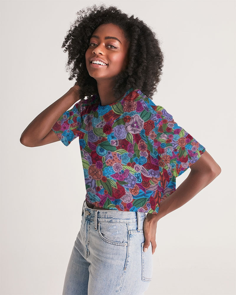 Les Fleurs Women's Lounge Cropped Tee