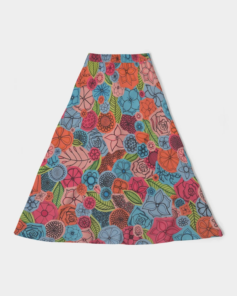 Les Deuxièmes Fleurs Women's A-Line Midi Skirt