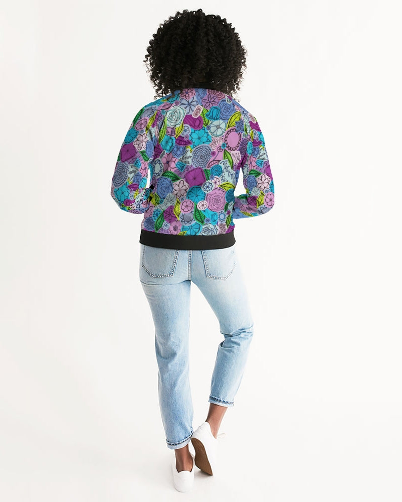 Les Fleurs Violettes Women's Bomber Jacket