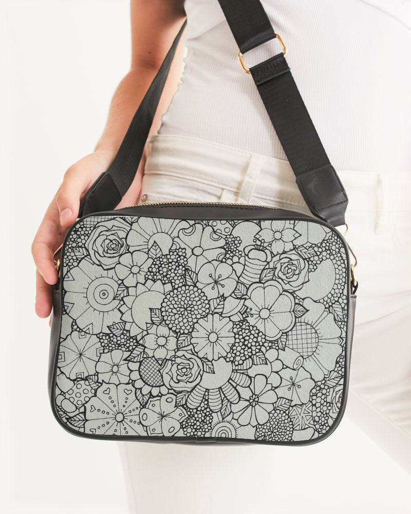 Les Fleurs - B&W Crossbody Bag