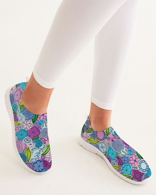 Les Fleurs Violettes Women's Slip-On Flyknit Shoe