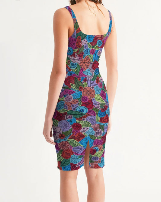 Les Fleurs Women's Midi Bodycon Dress