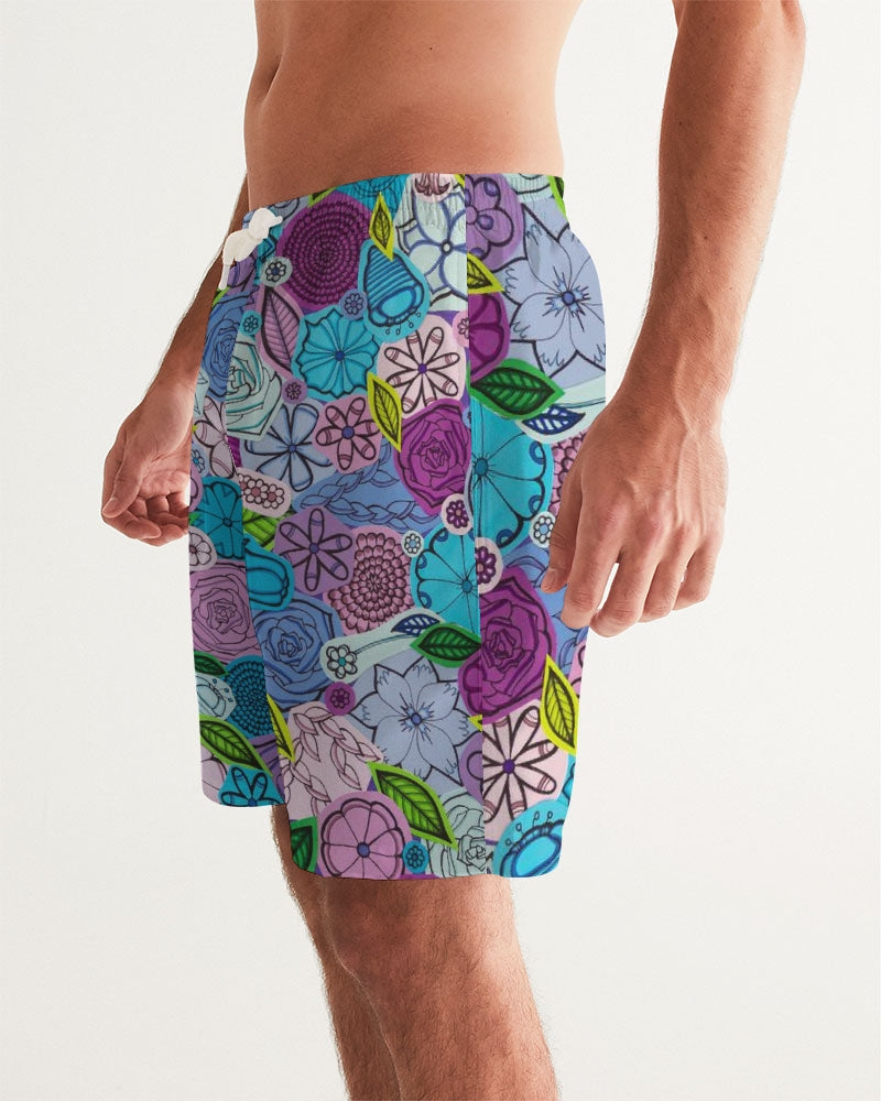 Les Fleurs Violettes Men's Swim Trunk