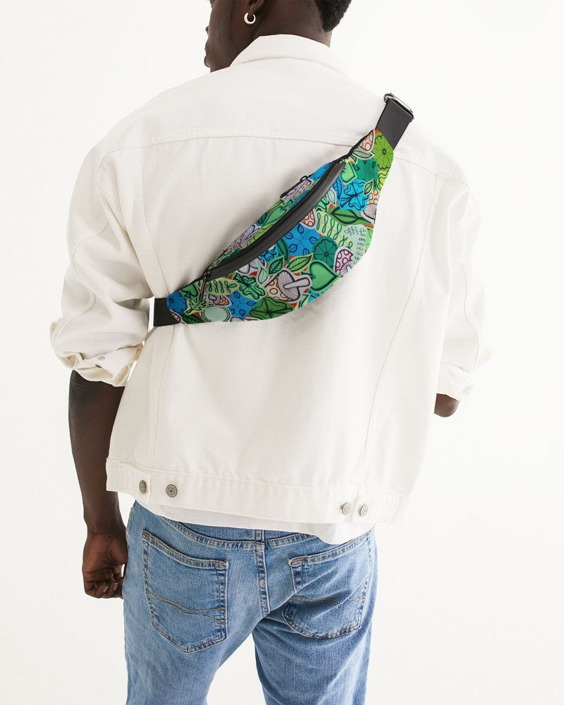 Fleurs et Trèfles Crossbody Sling Bag