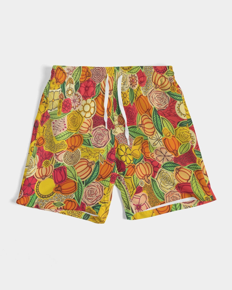 Citrouilles et Fleurs Men's Swim Trunk