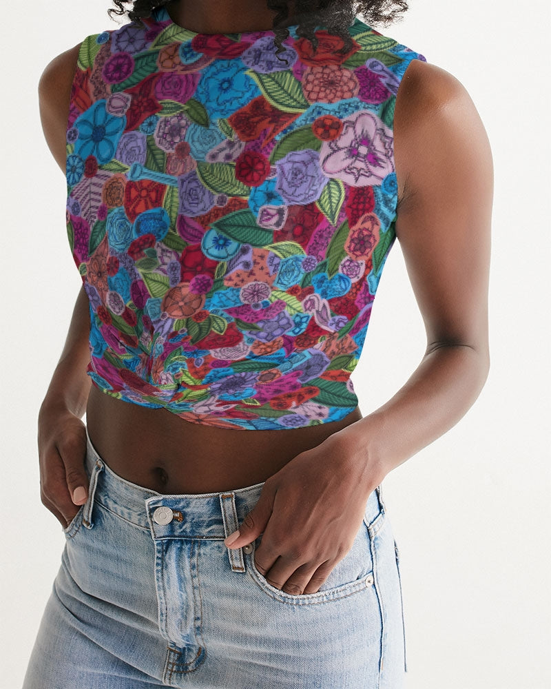 Les Fleurs Women's Twist-Front Tank