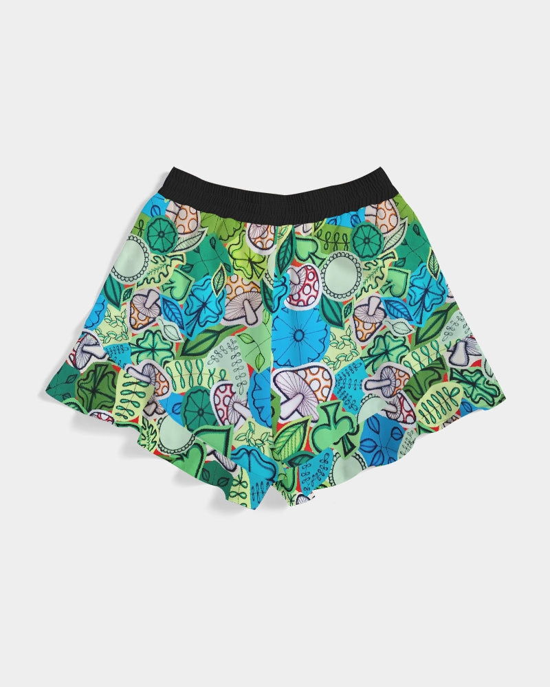 Fleurs et Trèfles Women's Ruffle Shorts