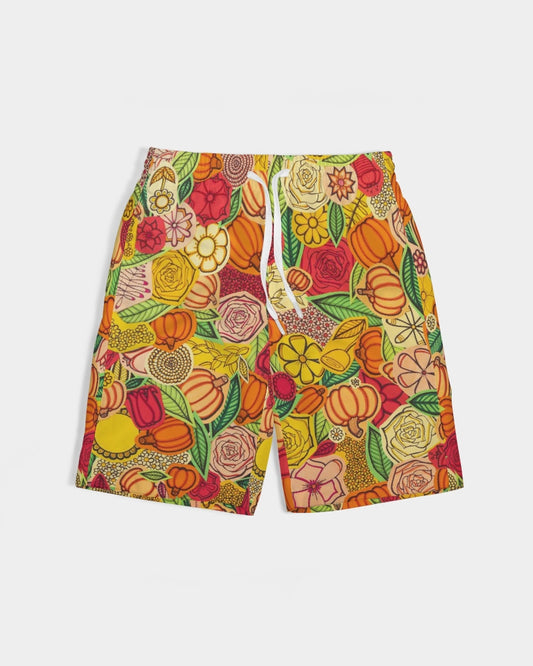 Citrouilles et Fleurs Boys Swim Trunk