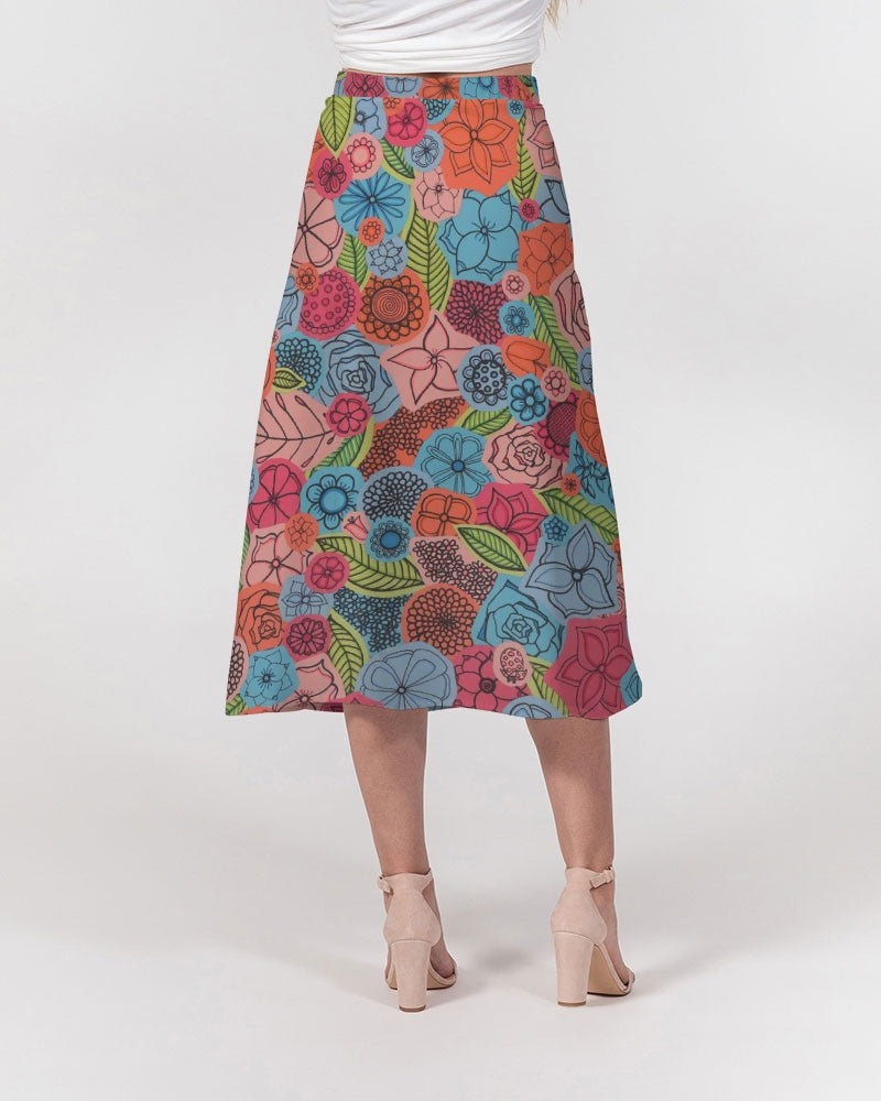 Les Deuxièmes Fleurs Women's A-Line Midi Skirt