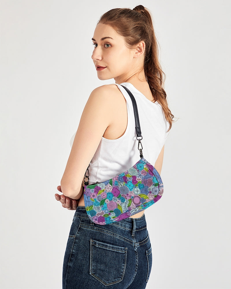 Les Fleurs Violettes Petite Canvas Pouch