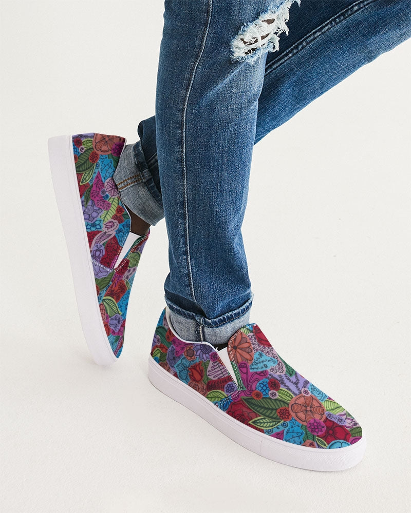 Les Fleurs Men's Slip-On Canvas Shoe