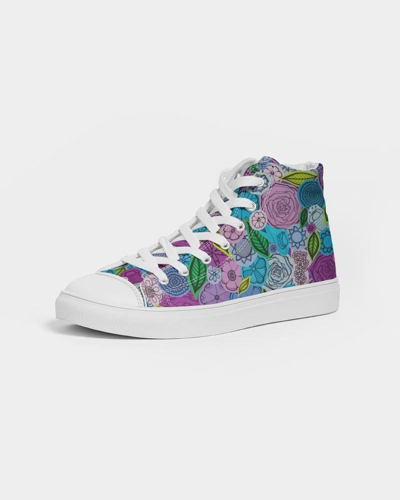 Les Fleurs Violettes Women's Hightop Canvas Shoe